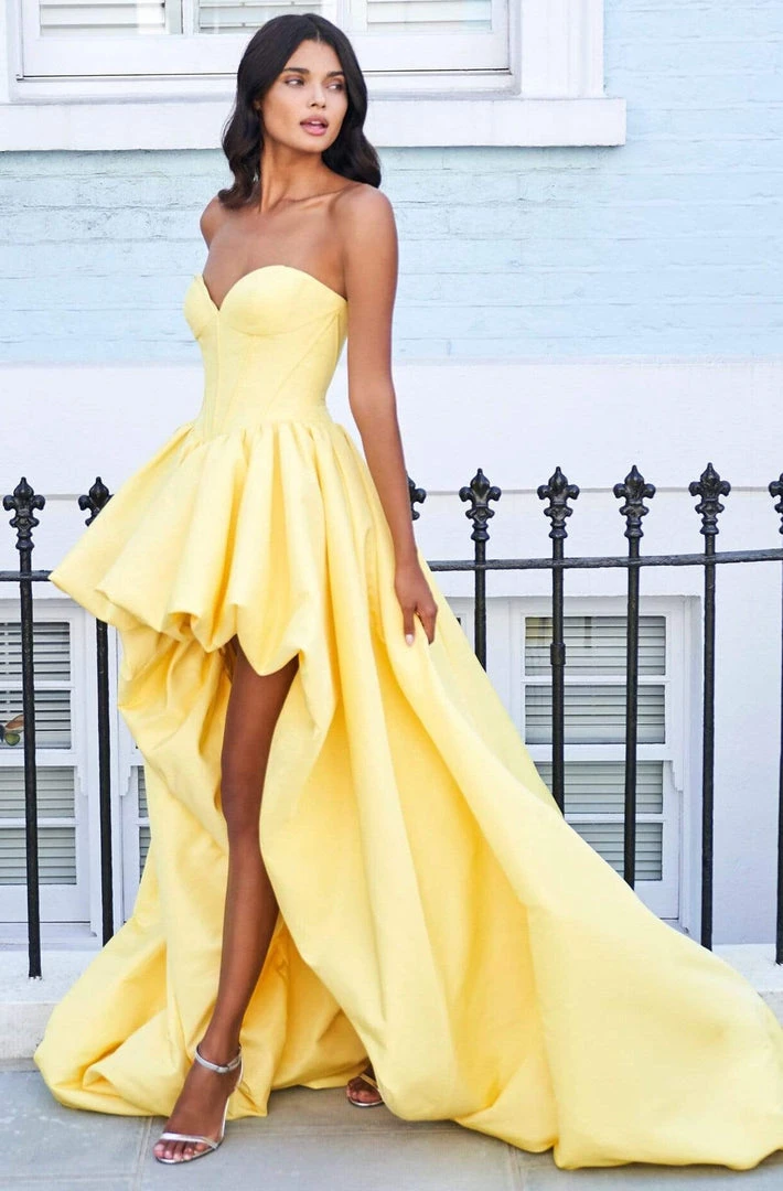 Sherri Hill - 53719 Sweetheart Bustier High-Low A-Line Dress 5 Sherri Hill - 53719 Sweetheart Bustier High-Low A-Line Dress