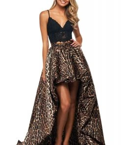 Sherri Hill - 53721 Two Piece Animal Print Dress