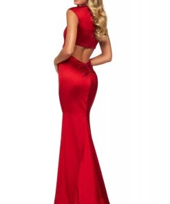 Sherri Hill - 53734 Square Neck Stretch Satin Long Dress