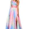 Sherri Hill - 53768 Single Shoulder Chiffon A-Line Dress 1 Sherri Hill - 53768 Single Shoulder Chiffon A-Line Dress