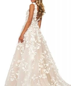 Sherri Hill - 53770 V-Neck Tulle A-Line Dress