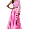 Sherri Hill - 53771 Two Piece Lace Bodice Ruffle Slit Dress