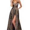 Sherri Hill - 53772 V-Neck Satin A-Line Dress 2 Sherri Hill - 53772 V-Neck Satin A-Line Dress