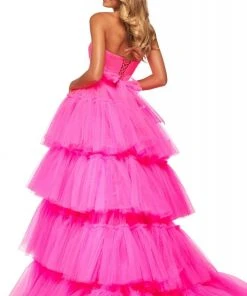 Sherri Hill - 53776 Tiered A-Line Tulle Dress
