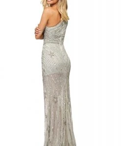 Sherri Hill - 53784 Single Shoulder Beaded Sheath Dress