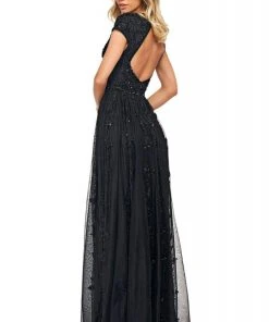 Sherri Hill - 53815 V-Neck Beaded Sheath Dress