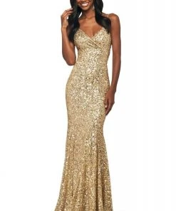 Sherri Hill - 53817 V-Neck Fully Beaded Fitted Dress