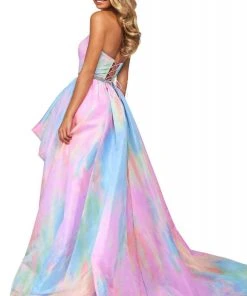 Sherri Hill - 53821 High Low Strapless Ballgown Dress