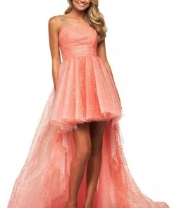 Sherri Hill - 53825 Tulle A Line High Low Dress