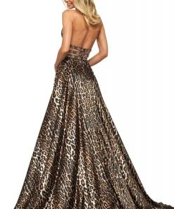 Sherri Hill - 53834 V-Neck Printed A-Line Dress