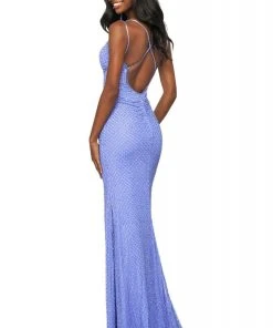 Sherri Hill - 53878 V-Neck Beaded Sheath Dress