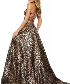 Sherri Hill - 53887 V-Neck Sexy Back A-Line Dress