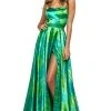 Sherri Hill - 53888 Scoop Satin A-Line Dress