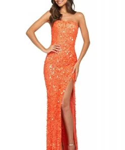 Sherri Hill - 53891 Fully Beaded Strapless Evening Dress