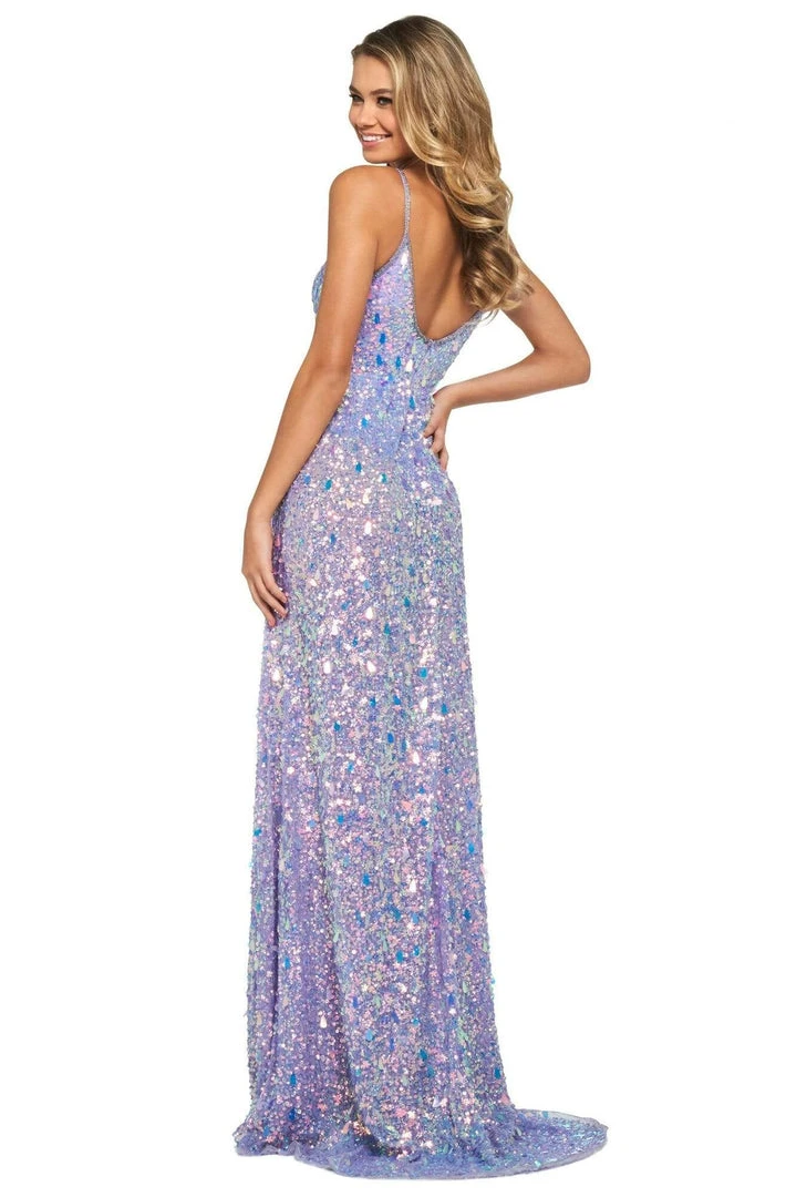 Sherri Hill - 53893 V-Neck Sequins Sheath Dress 4 Sherri Hill - 53893 V-Neck Sequins Sheath Dress