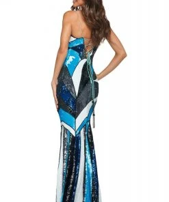 Sherri Hill - 53899 V-Neck Sequins Sheath Dress