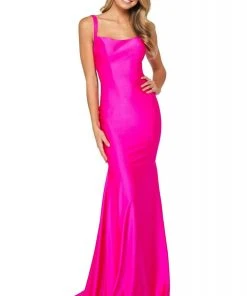 Sherri Hill - 53906 Scoop Neck Jersey Trumpet Dress