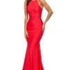 Sherri Hill - 53907 Halter Neck Jersey Trumpet Dress