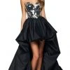 Sherri Hill - 54023 Strapless Glass Cut Corset High Low Dress 2 Sherri Hill - 54023 Strapless Glass Cut Corset High Low Dress