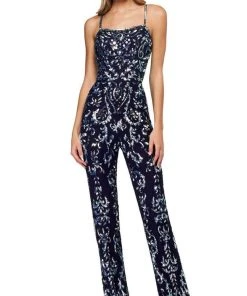 Sherri Hill - 54055 Sleeveless Sequin Jumpsuit