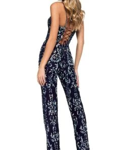 Sherri Hill - 54055 Sleeveless Sequin Jumpsuit