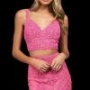 Sherri Hill - 54123 Two-Piece Bead Embossed Short Sheath Dress