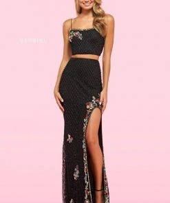 Sherri Hill - 54138 Beaded Two Piece Sheath Dress