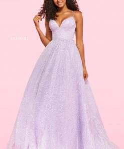 Sherri Hill - 54153 Plunging V Neck Ballgown 8 Sherri Hill - 54153 Plunging V Neck Ballgown