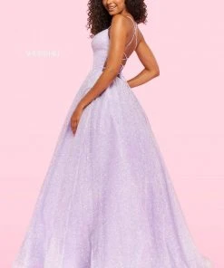 Sherri Hill - 54153 Plunging V Neck Ballgown 9 Sherri Hill - 54153 Plunging V Neck Ballgown