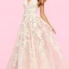 Sherri Hill - 54159 Sleeveless V-Neck Floral Appliques Lace Tulle Gown 2 Sherri Hill - 54159 Sleeveless V-Neck Floral Appliques Lace Tulle Gown