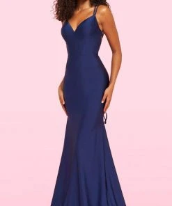 Sherri Hill - 54181 Sleeveless V-Neck Tie Open Back Mermaid Gown