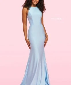 Sherri Hill - 54208 Minimalist Crisscross Back Long Dress