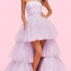 Sherri Hill - 54222 Strapless Star Glitter Tiered High Low Gown