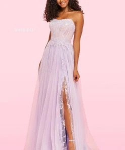 Sherri Hill - 54225 Strapless Corset Flowy Dress