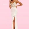 Sherri Hill - 54236 Spaghetti Strapped Slit Sheath Dress
