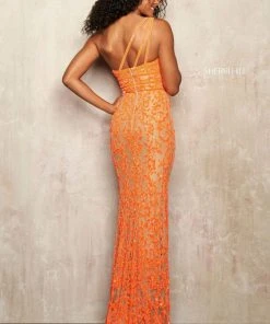 Sherri Hill - 54250 Bead-Patterned One Shoulder Dress
