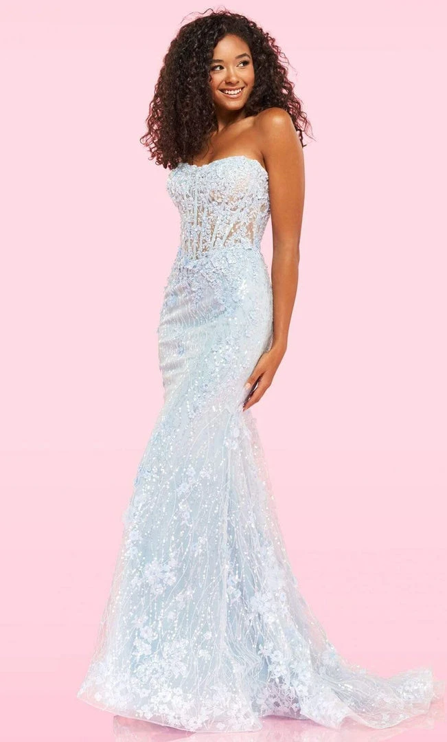 Sherri Hill - 54278 Applique Sweetheart Trumpet Gown With Train 3 Sherri Hill - 54278 Applique Sweetheart Trumpet Gown With Train