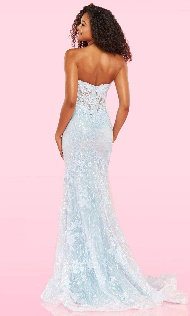 Sherri Hill - 54278 Applique Sweetheart Trumpet Gown With Train 4 Sherri Hill - 54278 Applique Sweetheart Trumpet Gown With Train
