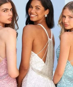 Sherri Hill - 54413 Halter Sheath Cocktail Dress