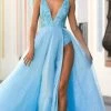 Sherri Hill - 54791 Plunging V-Neck Beaded Ball Gown