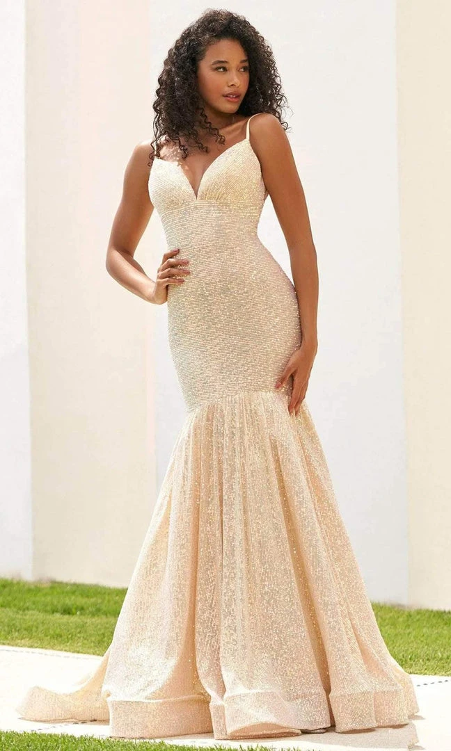 Sherri Hill - 54846 Sequin Trumpet Gown 6 Sherri Hill - 54846 Sequin Trumpet Gown