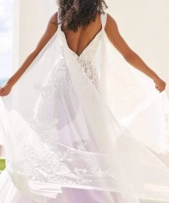 Sherri Hill - 54859 Floral Lace Cascade Gown