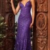 Sherri Hill - 54887 Deep V-Neck Sequin Gown 2 Sherri Hill - 54887 Deep V-Neck Sequin Gown