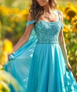 Sherri Hill - 54905 Draped Off Shoulder Dress