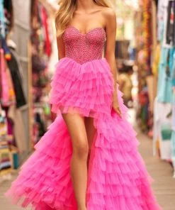 Sherri Hill - 54907 Sweetheart High Low Dress