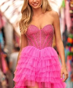 Sherri Hill - 54907 Sweetheart High Low Dress