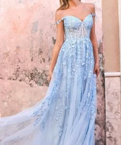 Sherri Hill - 54938 Appliqued Corset A-Line Gown