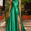 Sherri Hill - 54988 Cowl High Slit Silk Gown