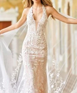 Sherri Hill - 54993 Sheer Caped Embroidered Gown