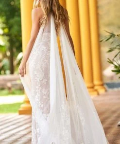 Sherri Hill - 54993 Sheer Caped Embroidered Gown